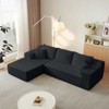 TiramisuBest 104 Inch Cloud Sectional Couch Chenille L Shape Chaise Deep Seat Modular Sofa Vacuum Compressed 5 Pillow Wrinkle Free - 3 of 4