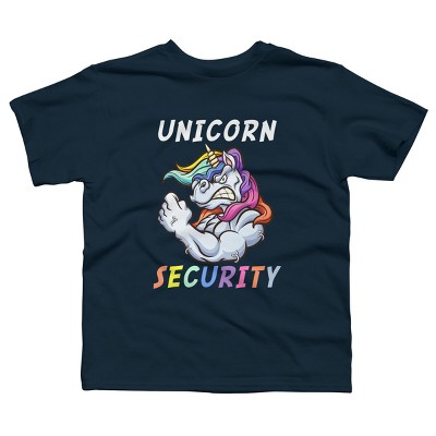 Boy's Design By Humans Halloween Dad Mom Daughter Adult Costume - Unicorn Security By MINHMINH T-Shirt