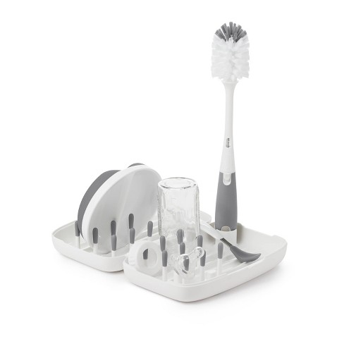 Oxo Tot Bottle Brush With Bristled Cleaner & Stand - Gray : Target