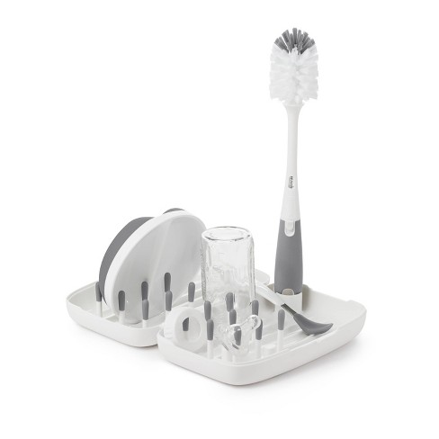 Oxo Tot On-the-go Drying Rack With Bottle Brush - Gray : Target