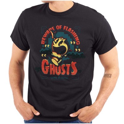 PACMAN Halloween Flashing Ghosts Graphic T Shirt Men or Women Brisco Brands