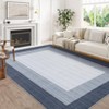 Modern Bordered Area Rug - Large, Soft, Machine Washable, Non-Slip Geometric Carpet for Living Room, Bedroom, Dining Room, Farmhouse - 2 of 4