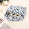 Unique Bargains Women's Floral Handheld Travel Makeup Bag 1 Pc - 3 of 3