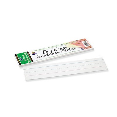 Pacon Dry Erase Sentence Strips, 12 x 3, White, 30 per Pack