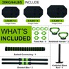 4-in-1 Adjustable Dumbbell Set 44lbs, Octagon Weight Plates w/ Dumbbell Bar, Kettlebell Handle, Push-up Bars & Connector - 4 of 4