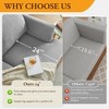 Gericco Loveseat Sofa 56" Mid Century Modern Small Couches for Small Spaces 2-Seat Upholstered Cushion Sofa Couches for Bedroom Apartment - 2 of 4