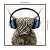 Amanti Art Music Cow Blue Crop by Yvette St. Amant Framed Canvas Wall Art - 4 of 4