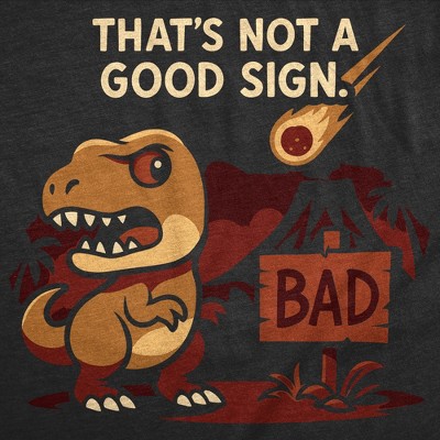 Мужские футболки Crazy Dog T-Shirts, Inc. Mens Funny T Shirt Thats Not A Good Sign Dino Sarcastic T Rex Graphic Novelty Tee for Men - Crazy Dog Men's T Shirt With Dinosaur Sayings Black M — фото 2