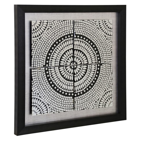 31 5 Kaleidoscope Print On Glass Mirror Framed Circle 1 Print