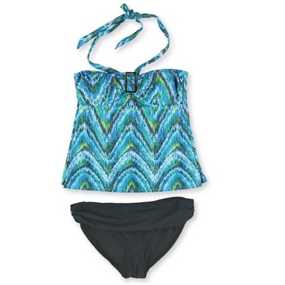 Island Escape Womens Printed Brief 2 Piece Bikini