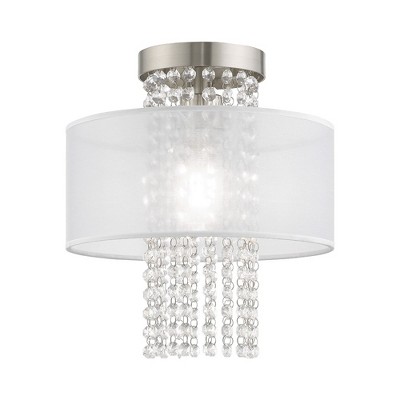 Livex Lighting Bella Vista 1 - Light Flush Mount in  Brushed Nickel