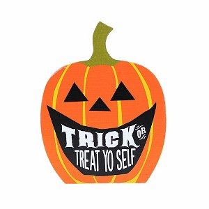 Ganz Halloween Block Talk Fun Sayings Laser Cut Shelf Tabletop Signs - 1 of 3