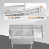 winado 2 Compartment 304 Stainless Steel Sink With Right Side Drainboard - 3 of 4