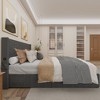 NicBex Full/Queen Upholstered Bed Frame with Lift Up Storage,Platform Bed Frame with Button Tufted Wingback Headboard and USB Ports,Light/Dark Gray - 3 of 4
