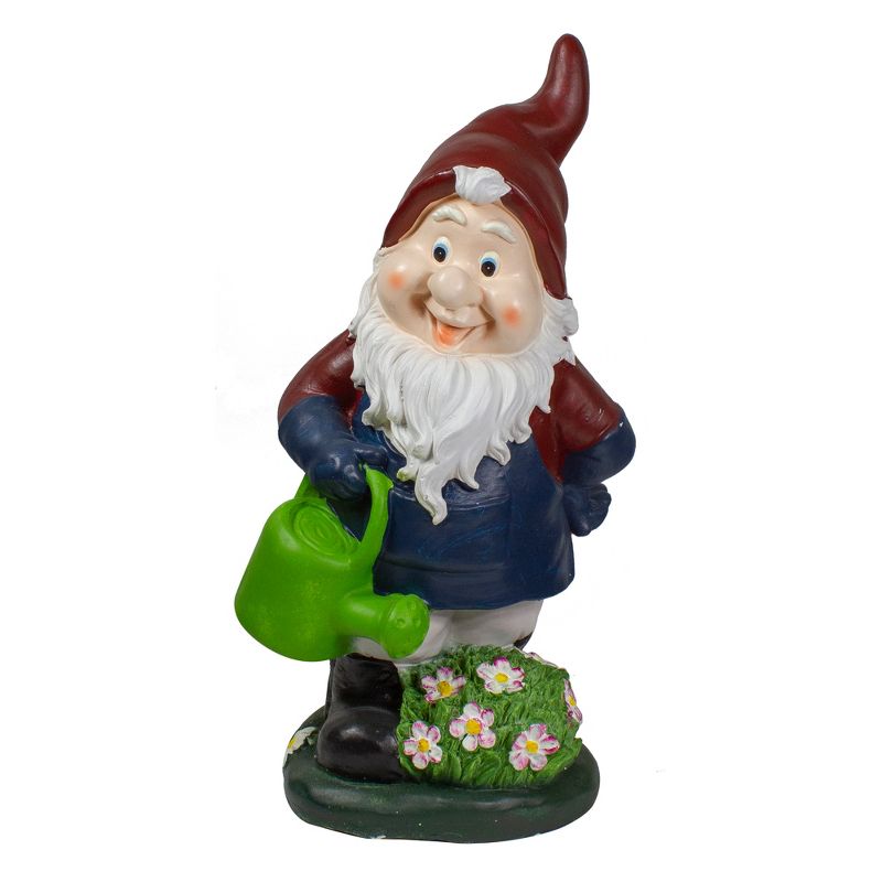 Northlight 20" Gardener Gnome with Watering Can Outdoor Garden Statue, 1 of 6