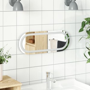 vidaXL LED Bathroom Mirror 15.7"x5.9" Oval - 1 of 4