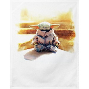The Mandalorian Grogu On Tatooine White Dish Towel - 1 of 1