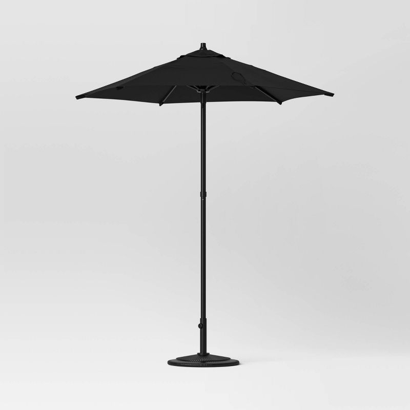 6' Round Outdoor Patio Market Umbrella with Black Pole - Room Essentials™, 4 of 8