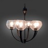 Yosemite Home Decor Orion 6-Light Transitional Chandelier in Matte Black Finish with Clear Seeded Glass Bowl Shades - 3 of 4