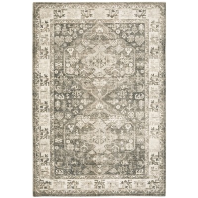 Oriental Weavers Savoy 28105 Charcoal/ Ivory Indoor Area Rug - 7'8" x 10'