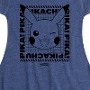 Girls' - Pokémon - Pikachu Wink Face Fit & Flair Cap Sleeve Dress - 2 of 3