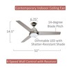 Emerson Geode 52" Polished Nickel Ceiling Fan w/ LED Light Light Gray Blades - 3 of 4