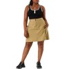 Agnes Orinda Women's Plus Size A Line Above Knee Zipper Front Flare Short Skirt - 2 of 4