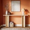 Tribesigns 63-Inch Long Console Table, Modern Sofa Table behind Couch, Foyer Console Accent Stand for Hallway, Entryway, or Living Room, Light Brown - 2 of 4