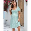 Clearlove Women's Chicken Heart Neck Short Sleeve Printed Comfortable Stylish Maternity Crop Dress - 2 of 4