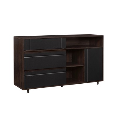 NicBex Sideboard Buffet Cabinet Classic Style Storage Cabinet with 2 Drawers Cabinet with Open Space Kitchen Pantry for Dining Room