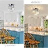 Semi Flush Mount Ceiling Light,3-Light Pendant Light,Chandelier With Clear Crystal Shades,Ceiling Lights Light Fixtures -The Pop Home - 3 of 4