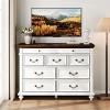 9 Drawers Dresser for Bedroom, Farmhouse Wood Chest of Drawers with Rustic Handle - 3 of 4