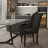 Emma and Oliver Contemporary Panel Back Parson's Chair with High Density Foam Padding and Finished Hardwood Frame - 2 of 4