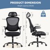 Grungis Mesh High Back Office Chair with  Headrest and Flip-up Armrests,Ergonomic Computer Chair with Wheels for Adult,Student - 3 of 4