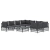 vidaXL Patio Furniture Set 9 Piece Garden Sectional Sofa with Cushions Steel - Anthracite - 3 of 4