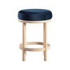 Meridian Furniture,Monette Navy Velvet Counter Stool - 2 of 4