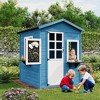Kids Wooden Playhouse Cottage - Indoor/Outdoor Use with Chalkboard, Working Door, Windows & Flowerpot Holders - Toddler Imaginative Playhouse - 2 of 4