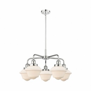 Oxford - 5 Light Stem Hung Chandelier In Art Deco Style-13.5 Inches Tall and 24.5 Inches Wide - 1 of 1