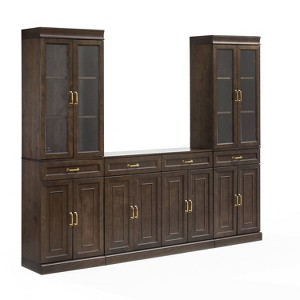 Crosley Stanton 3-Piece Sideboard & Glass Door Pantry Set