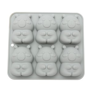 Unique Bargains Candy Moulds 6-Cavity Capybara Candy Mould Hand Wash 5.98"x5.39"x1.14" 1 Pc - 1 of 4