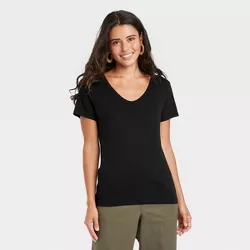 Women's Short Sleeve Slim Fit Scoop Neck T-Shirt - A New Day™