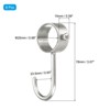 Unique Bargains Stainless Steel Anti-Rust Adjustable Closet Pipe Rod Hooks 6 Pcs - 2 of 3