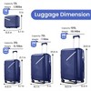 BEAFUP Luggage Sets 4 Piece(14/20/24/28), Expandable Lightweight PP Suitcase with 4 Double 360 Degrees Mute Spinner Wheels and TSA Lock - 3 of 4