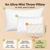 KeaBabies Mini Toddler Pillow with Pillowcase, 9x13 Small Pillow for Toddler, Soft Kids Pillow for Sleeping, Travel, Age 2-4 - 2 of 4