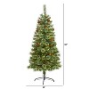 5ft. Pine Artificial Christmas Tree with 200 Clear LED Lights & Pine Cones – Natural Holiday X-Mas Glow - 2 of 4