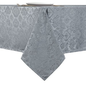 Kate Aurora Regency Collection Raised Jacquard Damask Fabric Tablecloth - 1 of 4