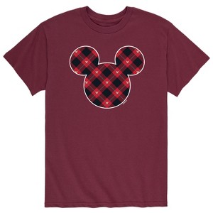 Men's - Disney - Mickey Silhouette Plaid Fill Short Sleeve Graphic T-Shirt - 1 of 4
