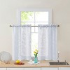 HLC.ME Joyce Lace Sheer Kitchen Cafe Curtain Tiers for Small Windows, Kitchen & Bathroom - Set of 2 - 2 of 4