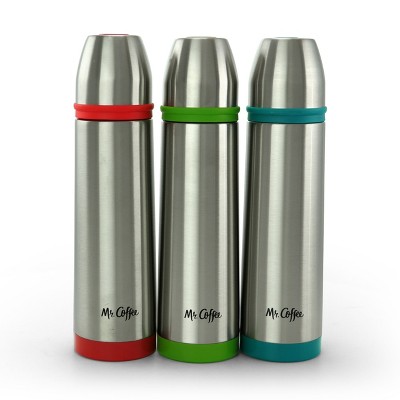 Mr. Coffee Luster Javelin 4 Piece 16 Ounce Stainless Steel Thermal Travel  Bottle Set In Assorted Colors : Target