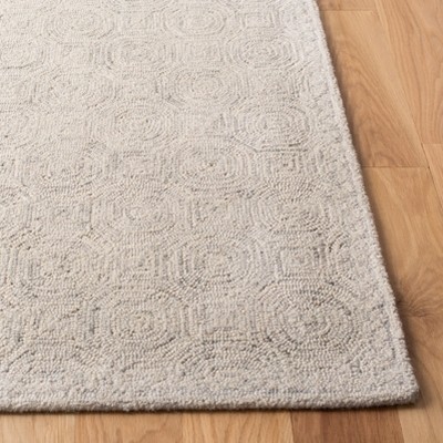 Elegance Squared 59" Hand-Tufted Gray Wool Area Rug